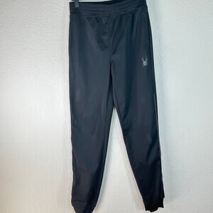 Spyder Athletic Pants Boys Large 14 16 Black Jogger Stretch Performance